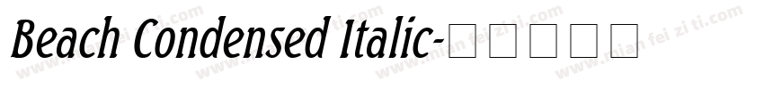 Beach Condensed Italic字体转换